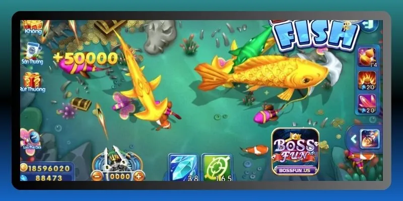 Bắn cá Bossfun - Thiên đường săn thưởng kiếm tiền khủng 5 Ngắm bắn chuẩn các mục tiêu khi xuất hiện